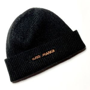 HUGO BOSS_BLACK_BOSS ORANGE_WOOL BEANIE/HAT